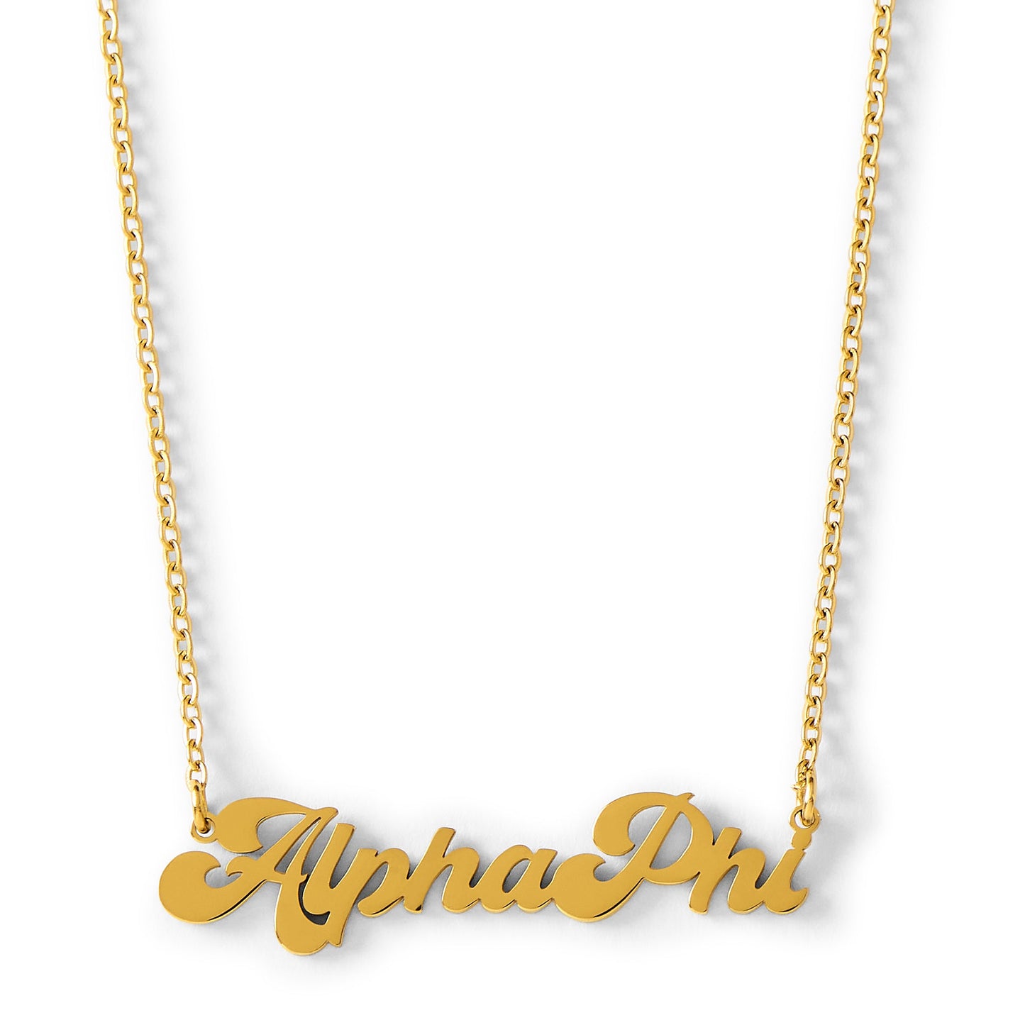 Alpha Phi Retro Design Necklace