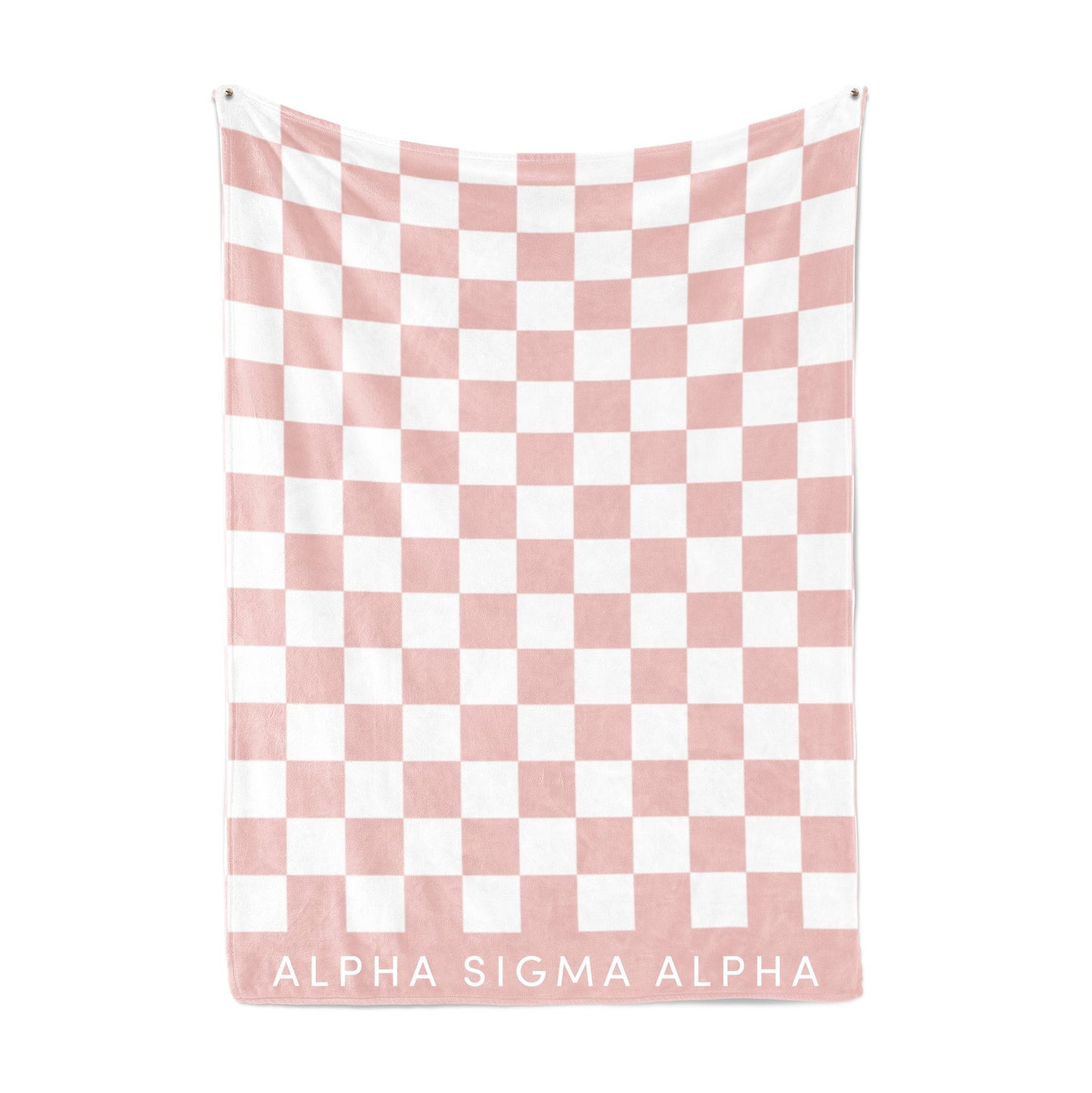 Alpha Sigma Alpha Thick Blanket, Stylish Checkered Blanket 50in X 62in - Virginia Book Company