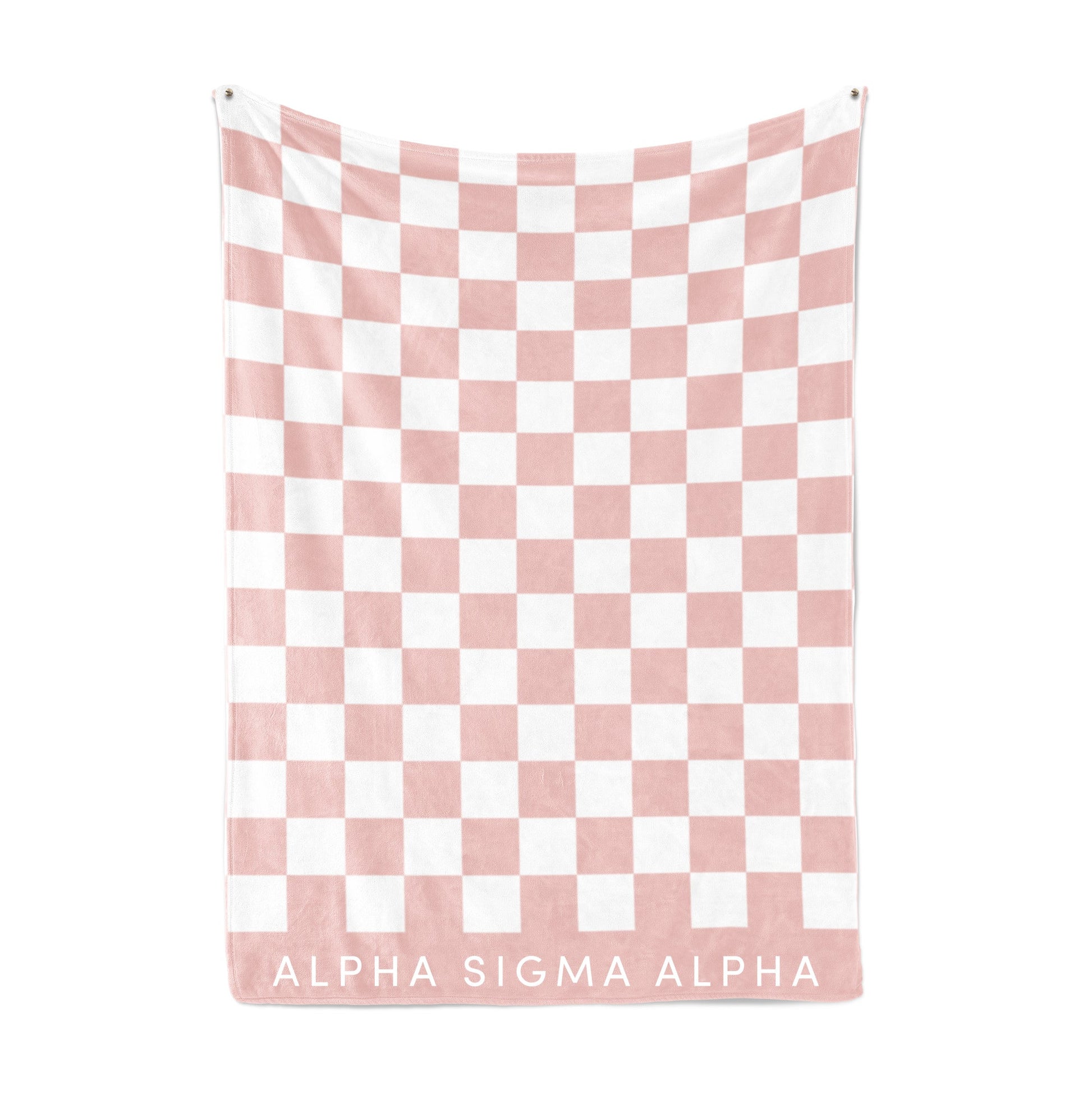 Alpha Sigma Alpha Thick Blanket, Stylish Checkered Blanket 50in X 62in - Virginia Book Company