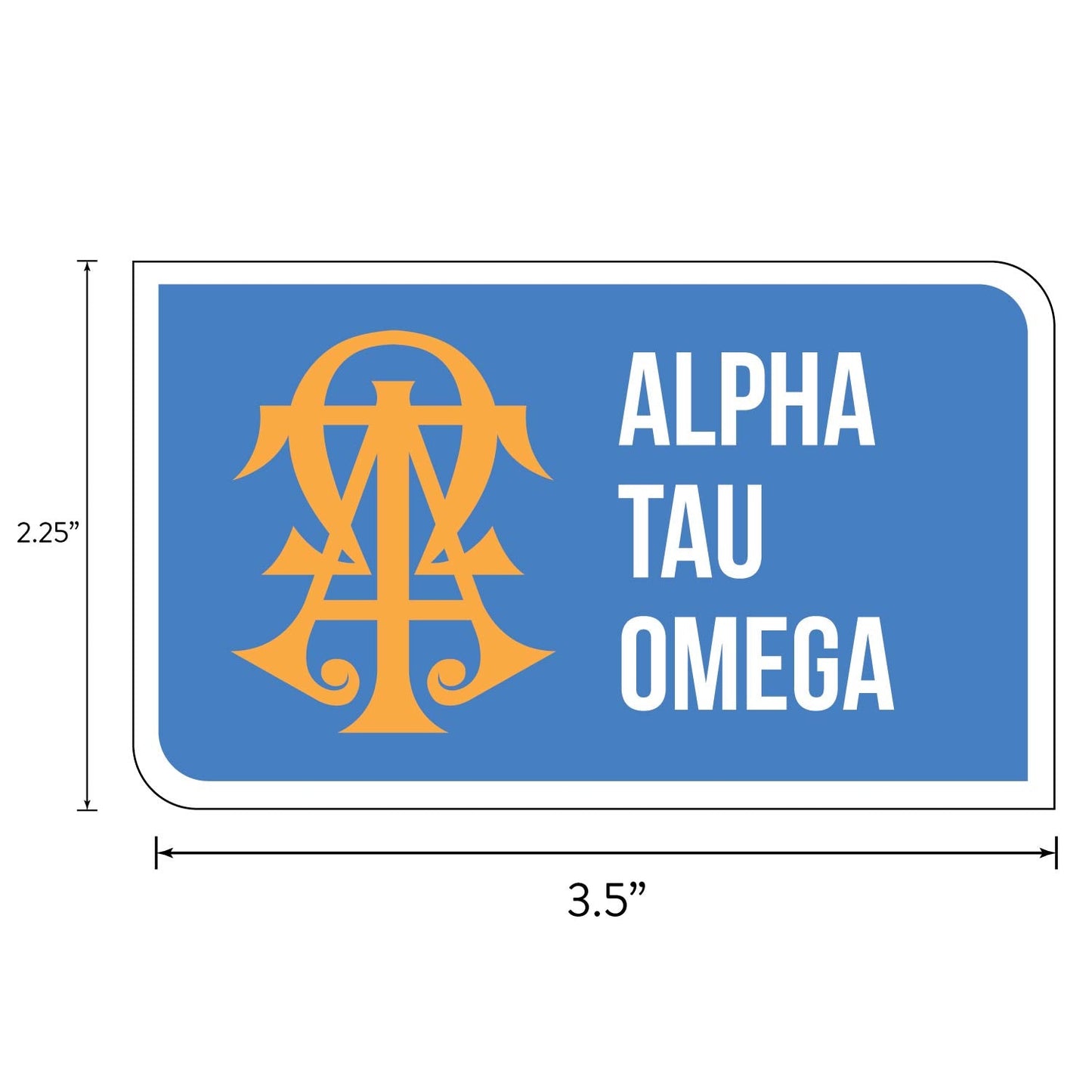 Alpha Tau Omega Fraternity Brand Focus Sticker Sheet