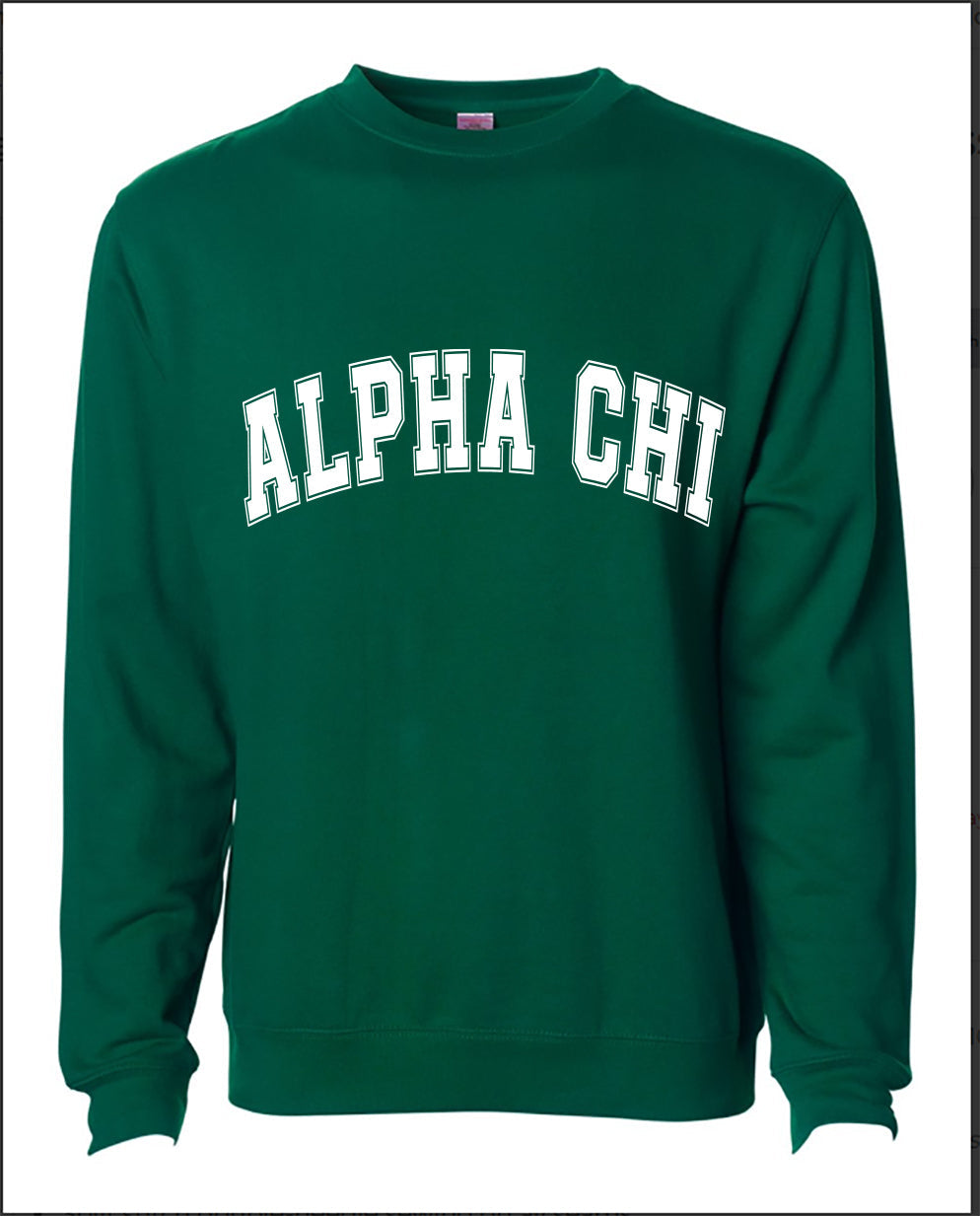 Alpha Chi Omega Sweatshirt- Crewneck Varsity Letters Design