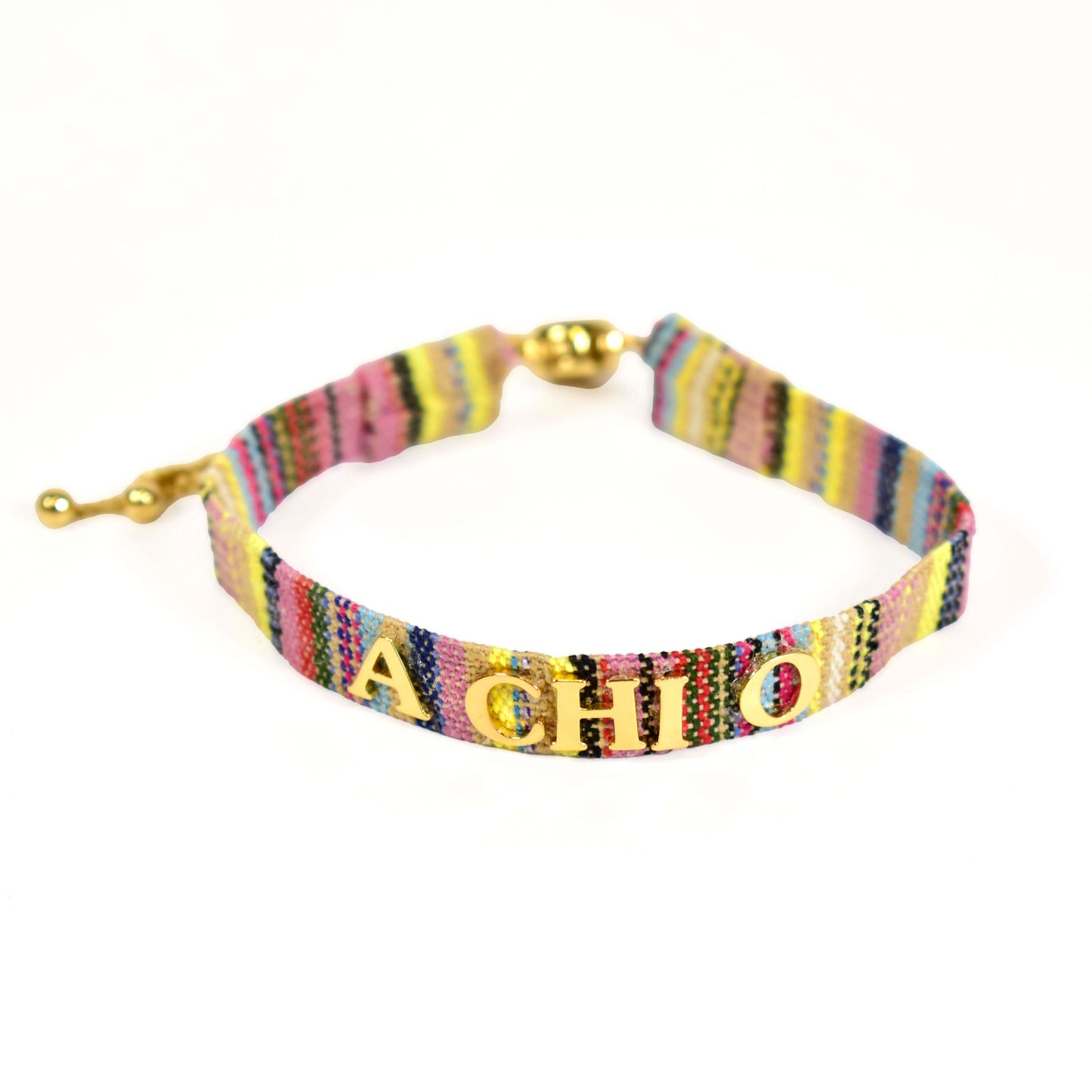 Alpha Chi Omega Woven Bracelet, Multi-Color Design