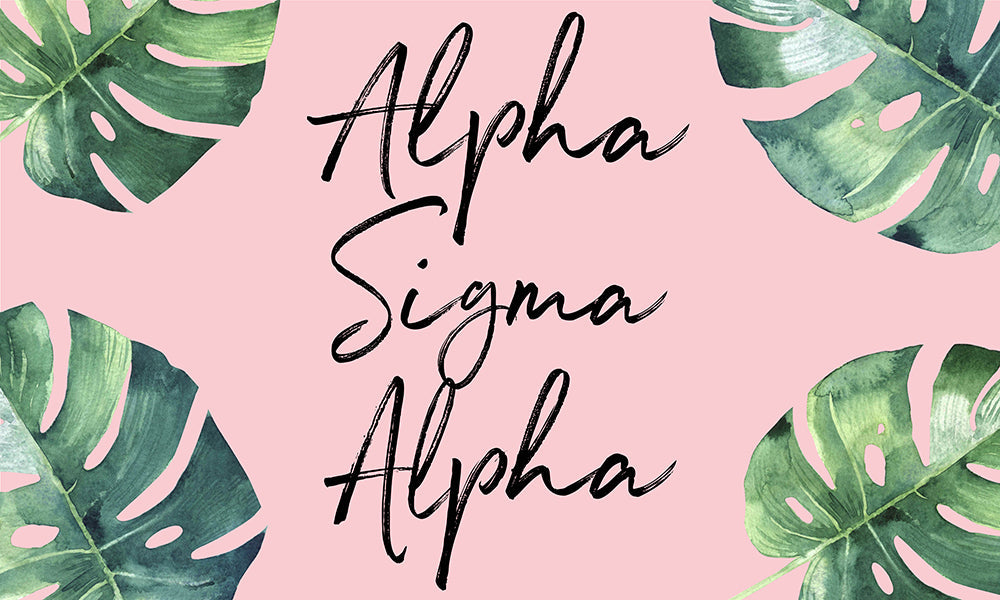 Alpha Sigma Alpha Tropical Flag - Virginia Book Company