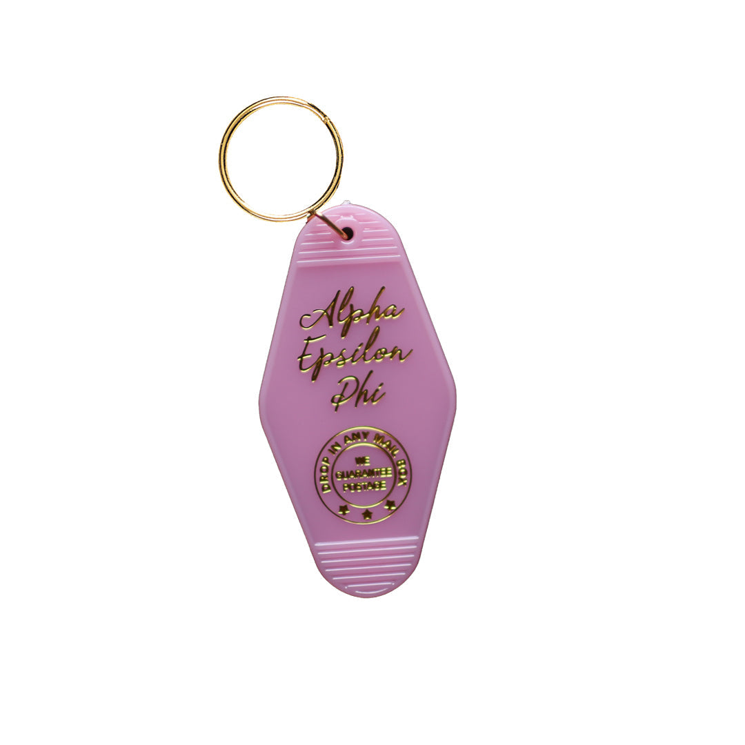 Alpha Epsilon Phi Motel Keychain