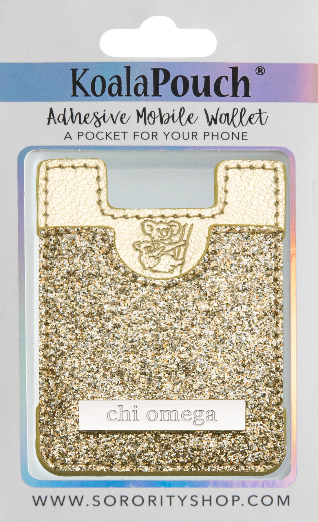 Chi Omega Glitter Koala Pouch