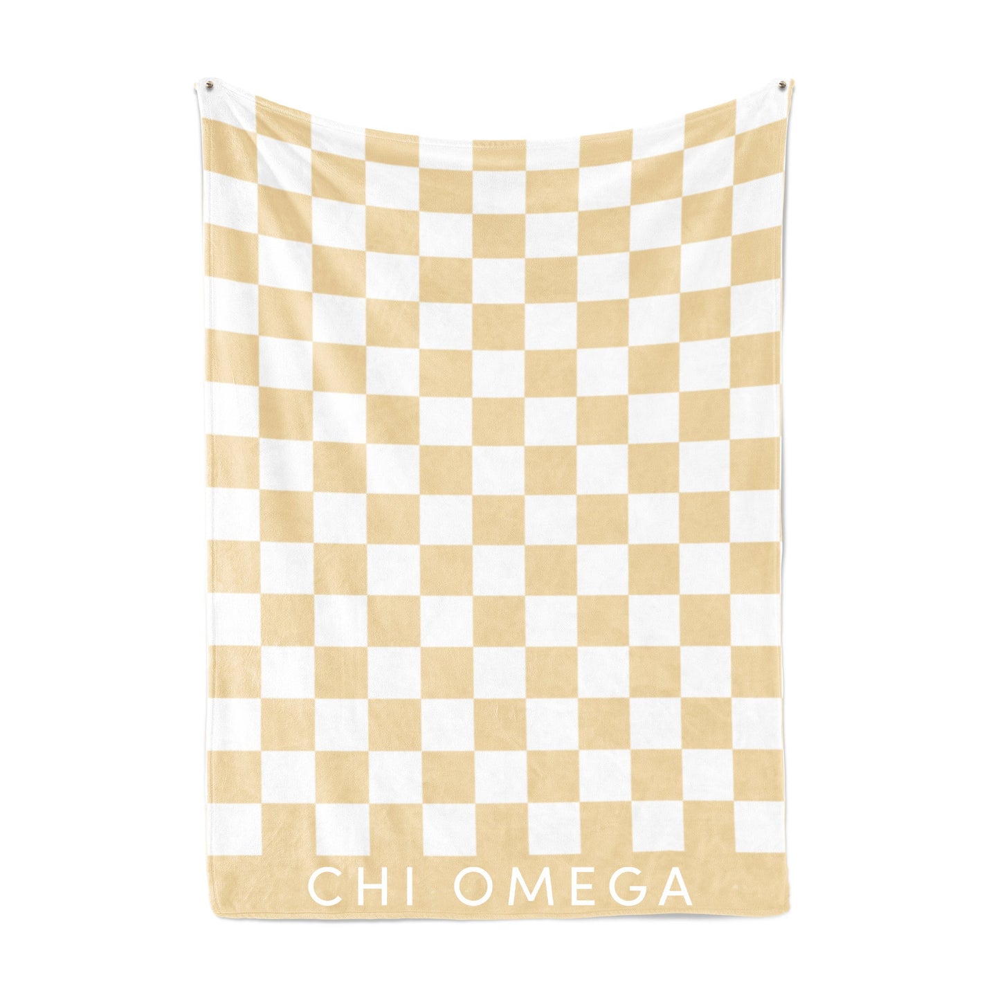 Chi Omega Blanket - Thick Checkered Sherpa Blanket