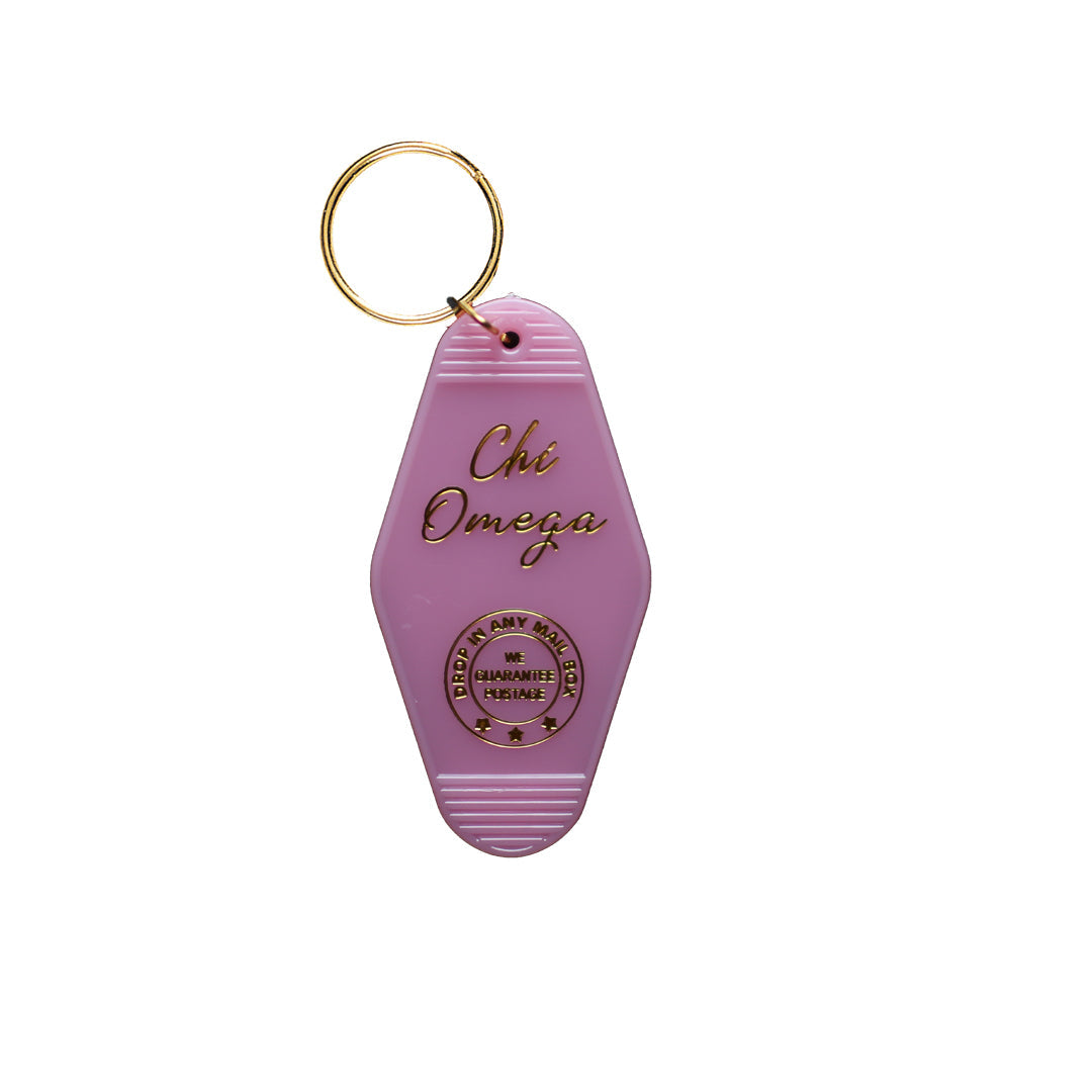 Chi Omega Motel Keychain