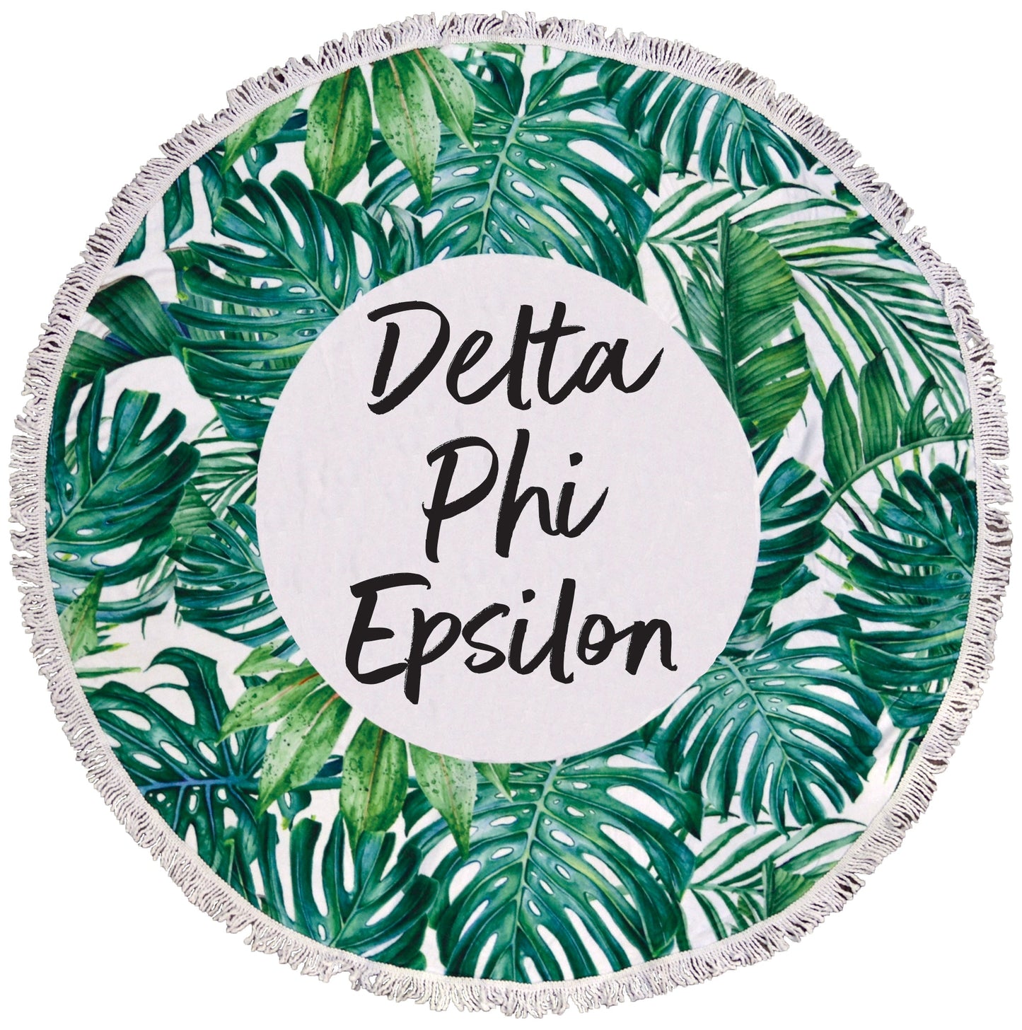 Delta Phi Epsilon Palm Leaf Fringe Towel Blanket