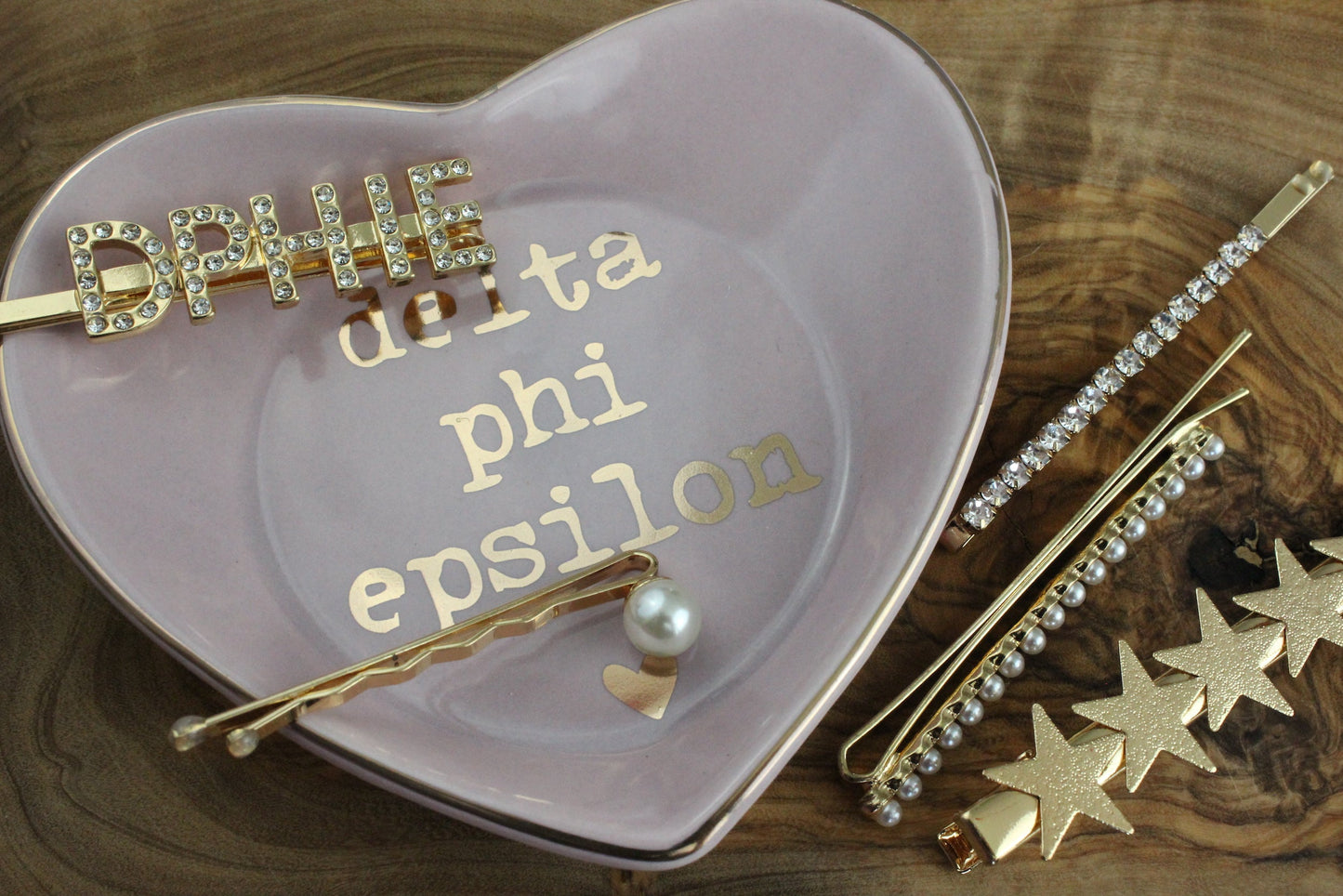 Delta Phi Epsilon Ceramic Ring Dish