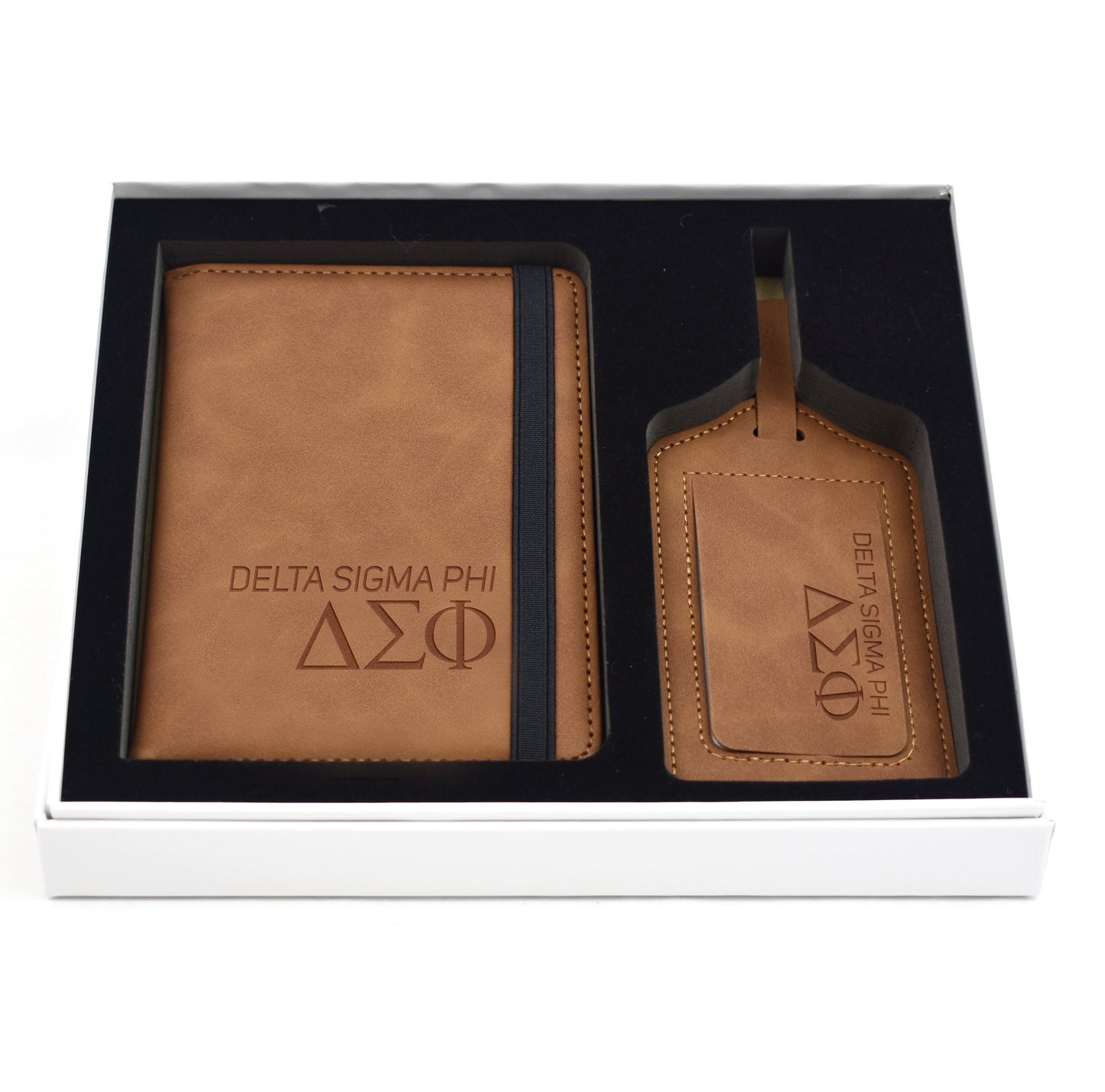 Delta Sigma Phi Passport Holder & Luggage Tag Travel Gift Set