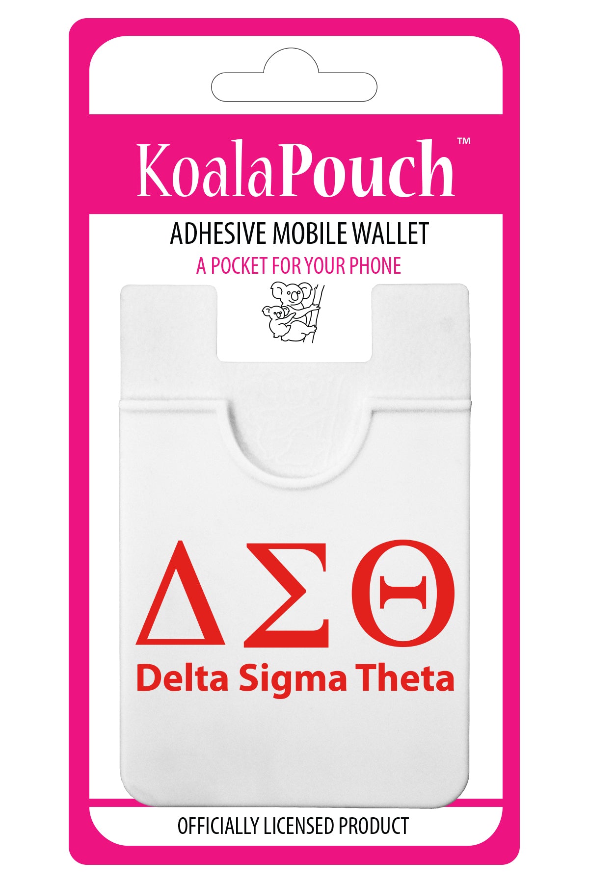 Delta Sigma Theta Koala Pouch - Greek Letters Design - Phone Wallet - Virginia Book Company