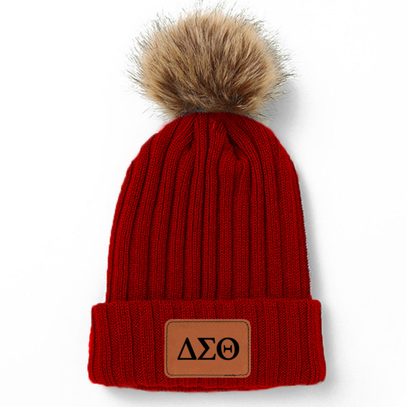 Delta Sigma Theta Pom Pom Beanie Hat