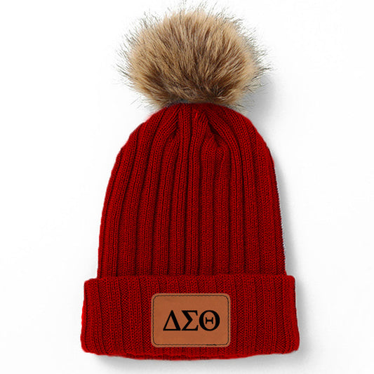 Delta Sigma Theta Pom Pom Beanie Hat