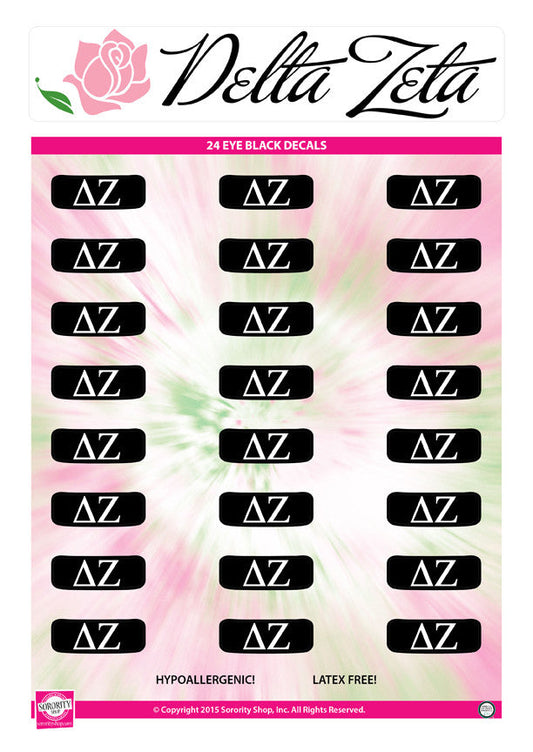 Delta Zeta Eye Black Decals