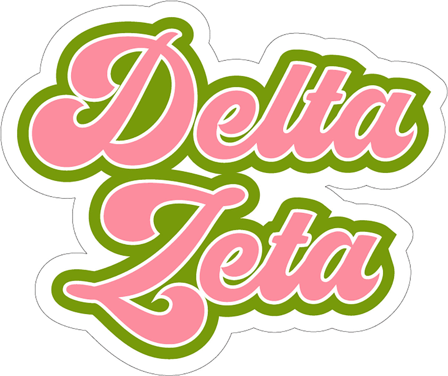 Delta Zeta Retro Sorority Car Magnet Set of 2