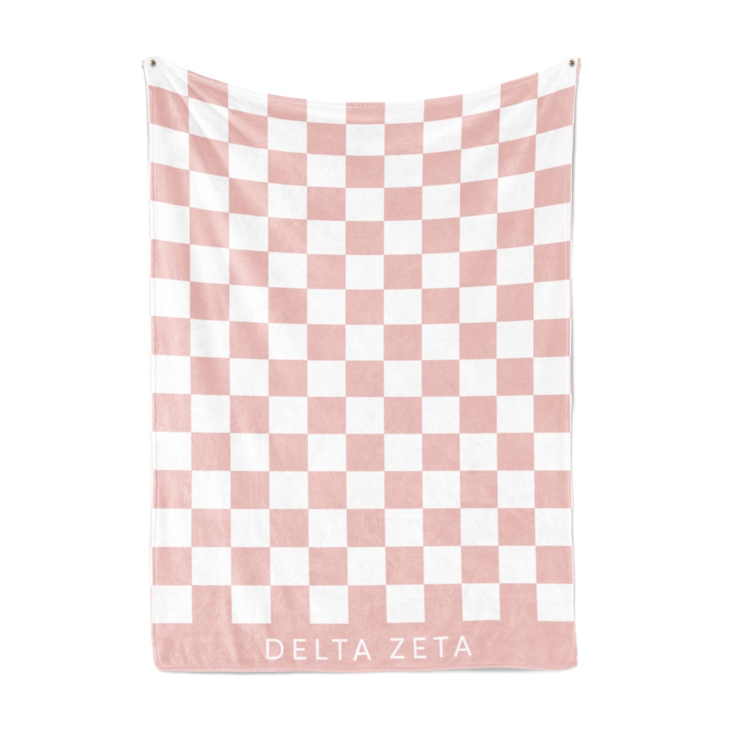 Delta Zeta Blanket - Thick Checkered Sherpa Blanket