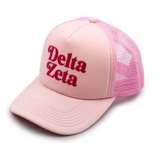Delta Zeta Baseball Cap, Mesh Trucker-Style Hat