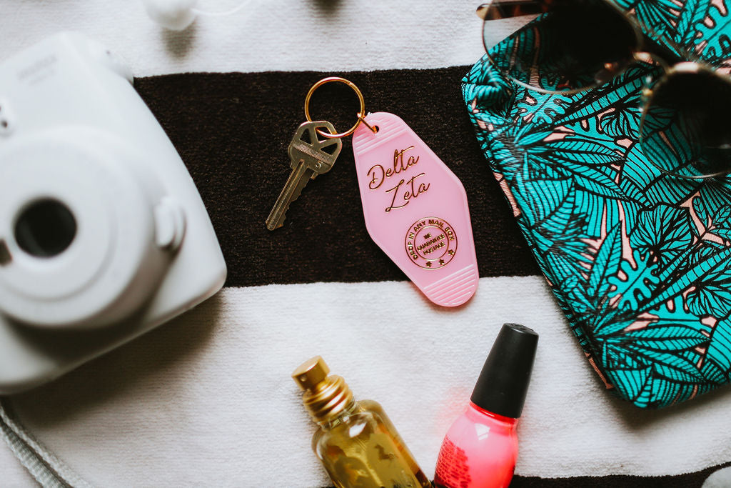 Delta Zeta Motel Keychain