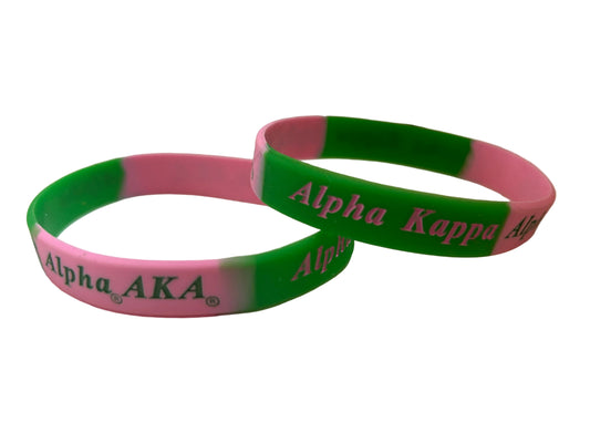 Alpha Kappa Alpha Silicone Bracelet