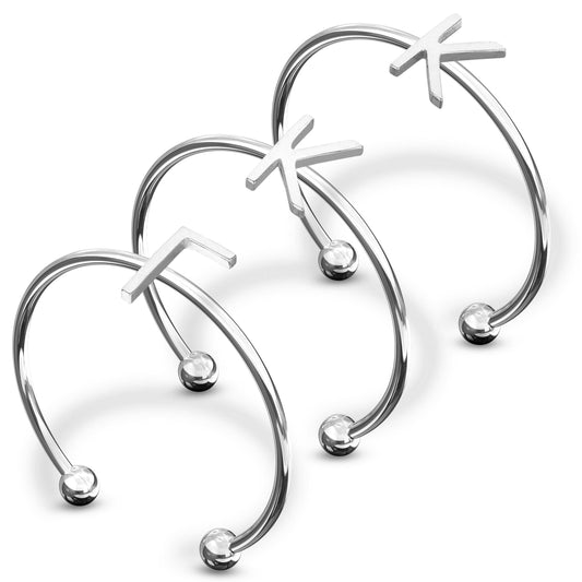 Kappa Kappa Gamma Silver Stacking Ring Set