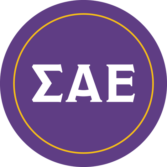 Sigma Alpha Epsilon Fraternity Car Decal Sticker- Full Color Circle Logo