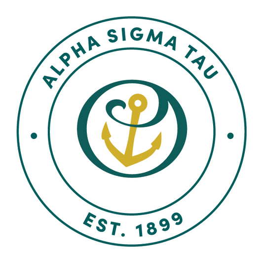 Alpha Sigma Tau Sorority Car Decal Sticker- Full Color Circle Logo