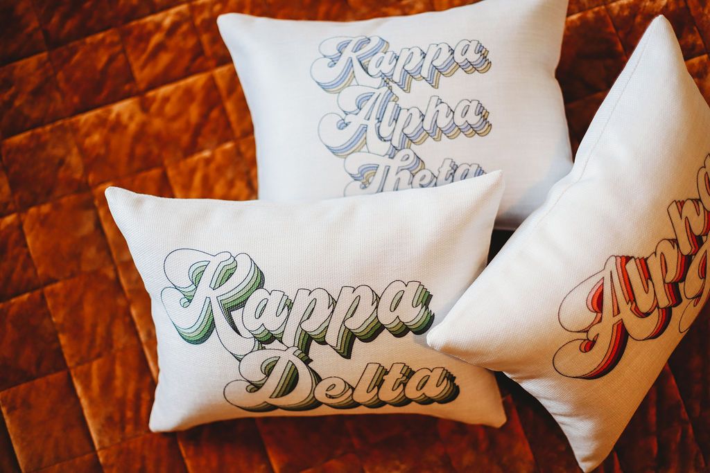 Kappa Alpha Theta Retro Throw Pillow