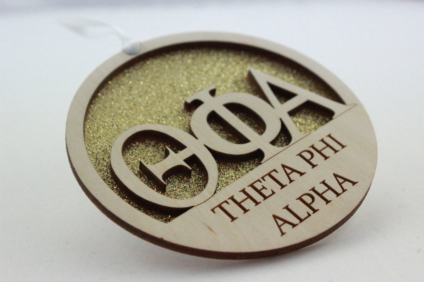 Theta Phi Alpha - Laser Carved Ornament - 3" Round