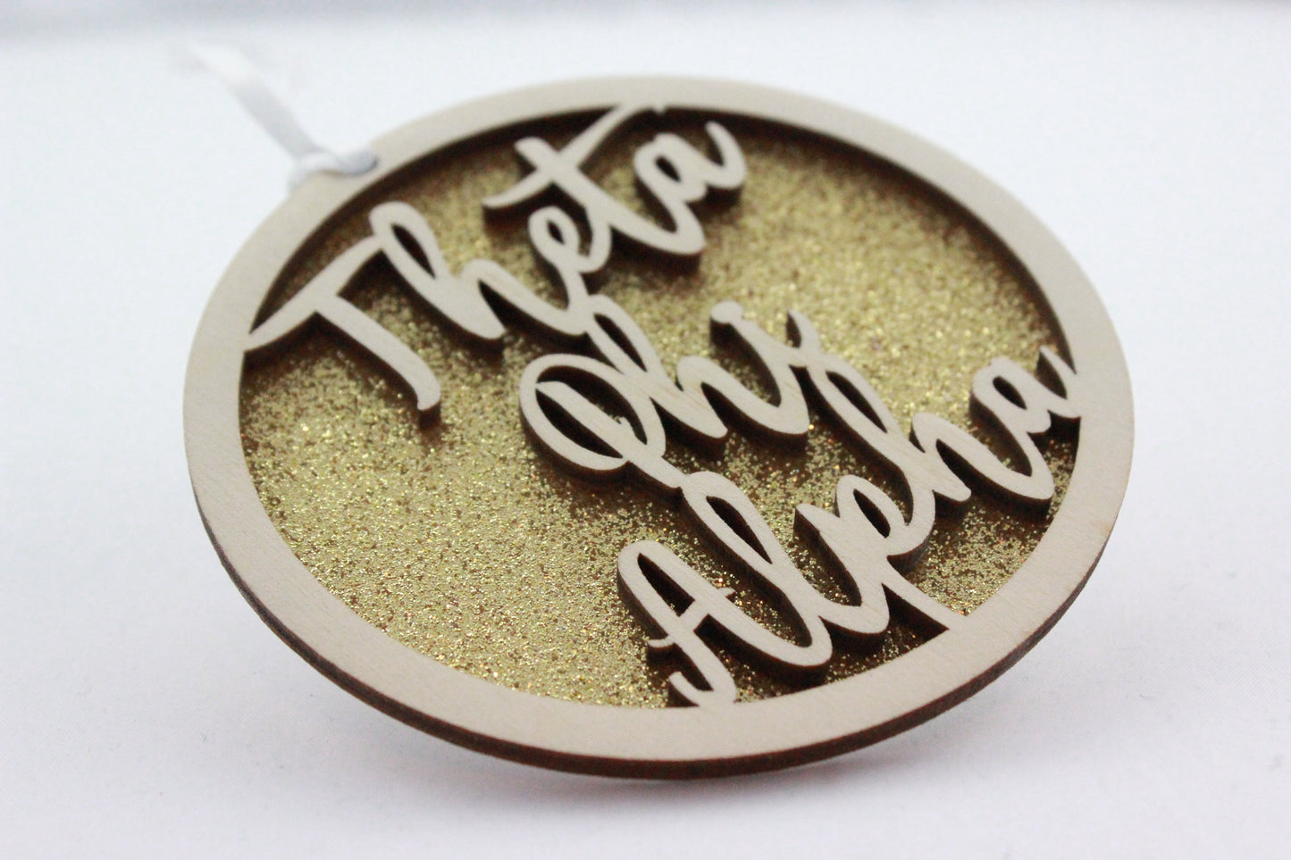 Theta Phi Alpha - Laser Carved Ornament - 3" Round