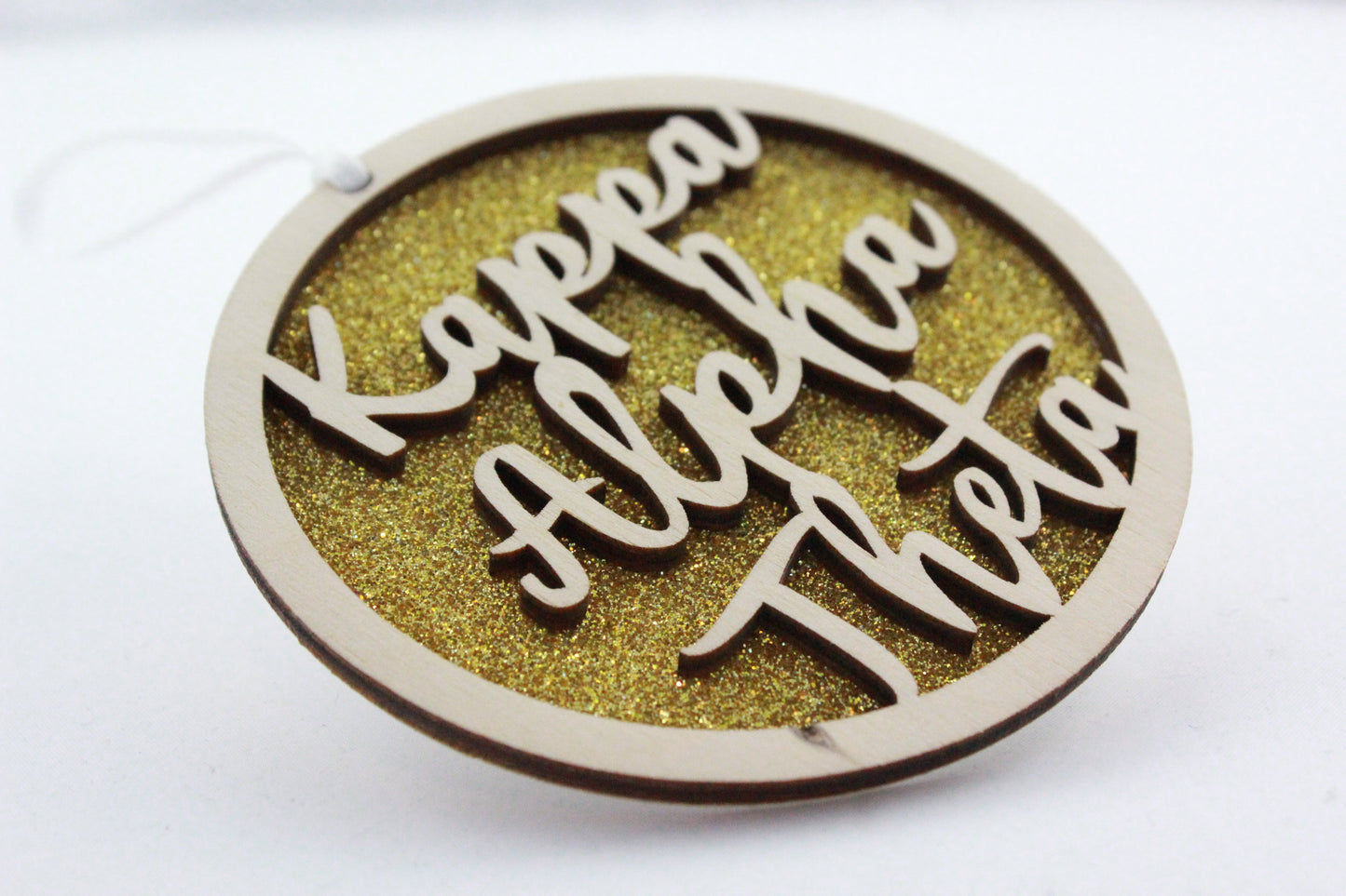 Kappa Alpha Theta - Laser Carved Ornament - 3" Round