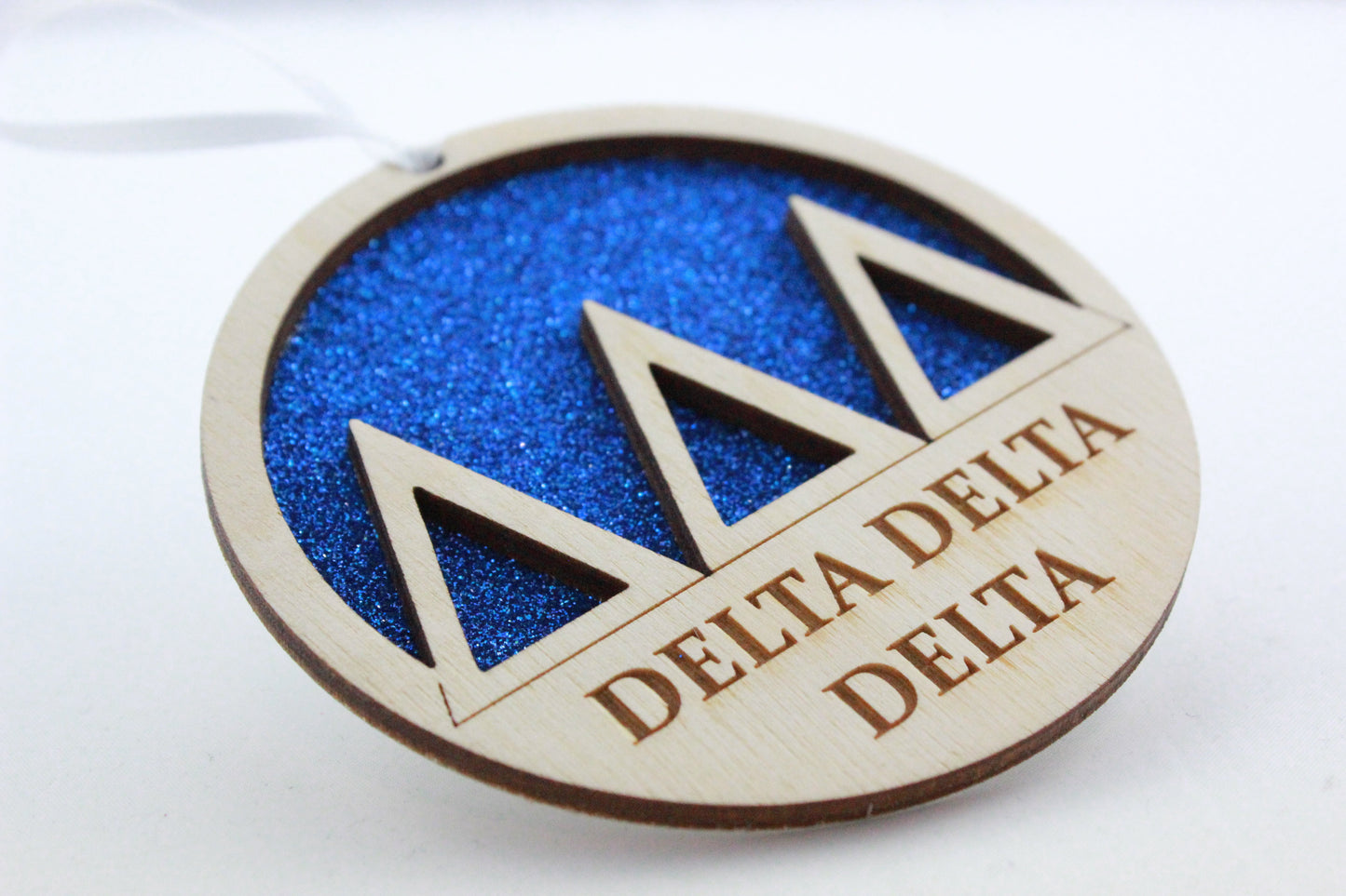 Delta Delta Delta - Laser Carved Ornament - 3" Round