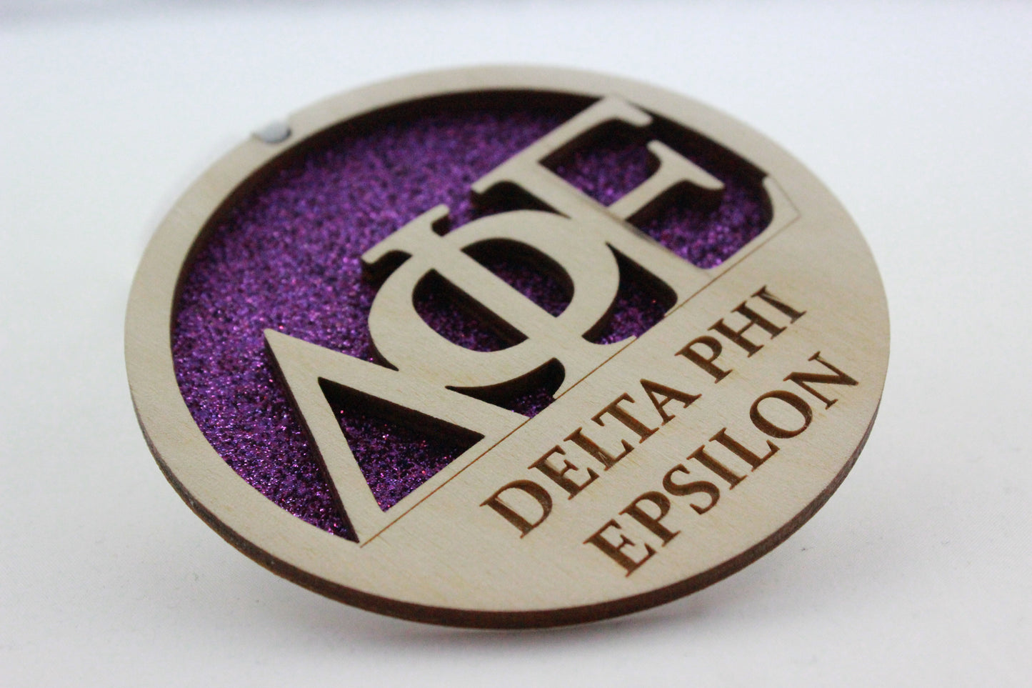 Delta Phi Epsilon - Laser Carved Ornament - 3" Round