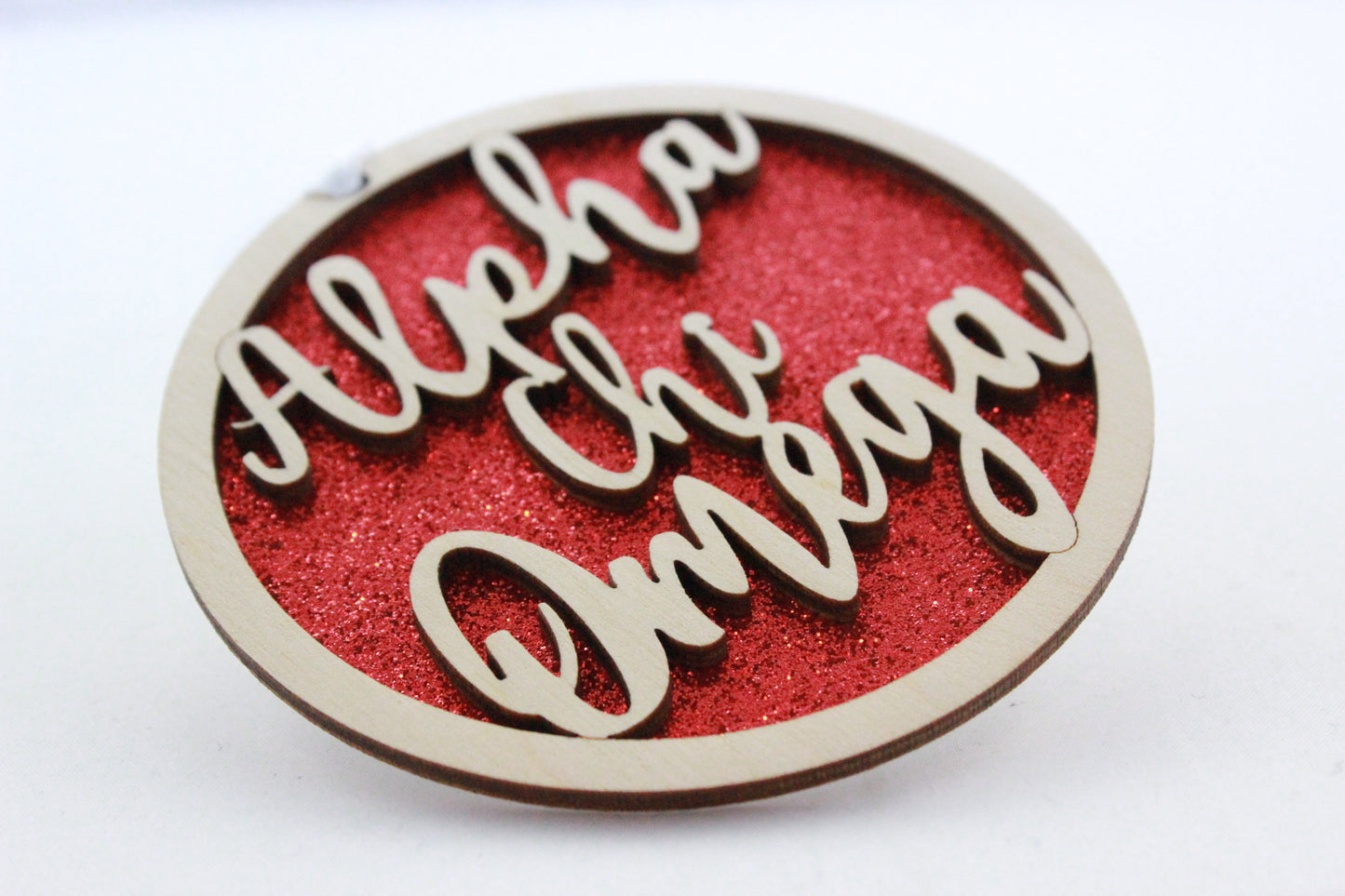 Alpha Chi Omega - Laser Carved Ornament - 3" Round