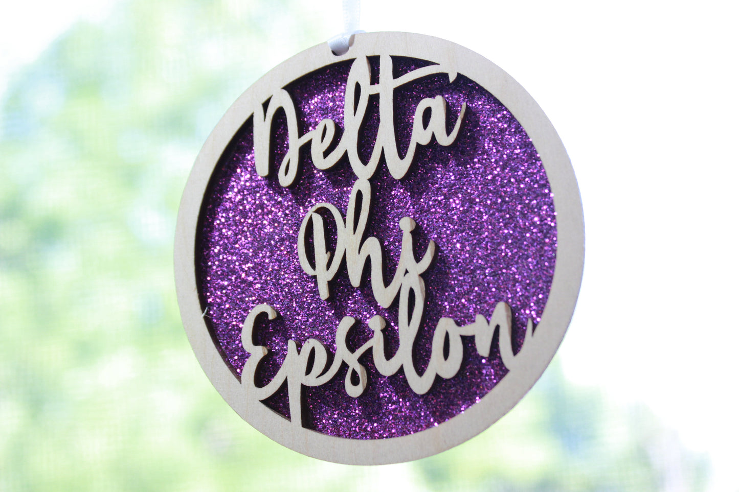 Delta Phi Epsilon - Laser Carved Ornament - 3" Round