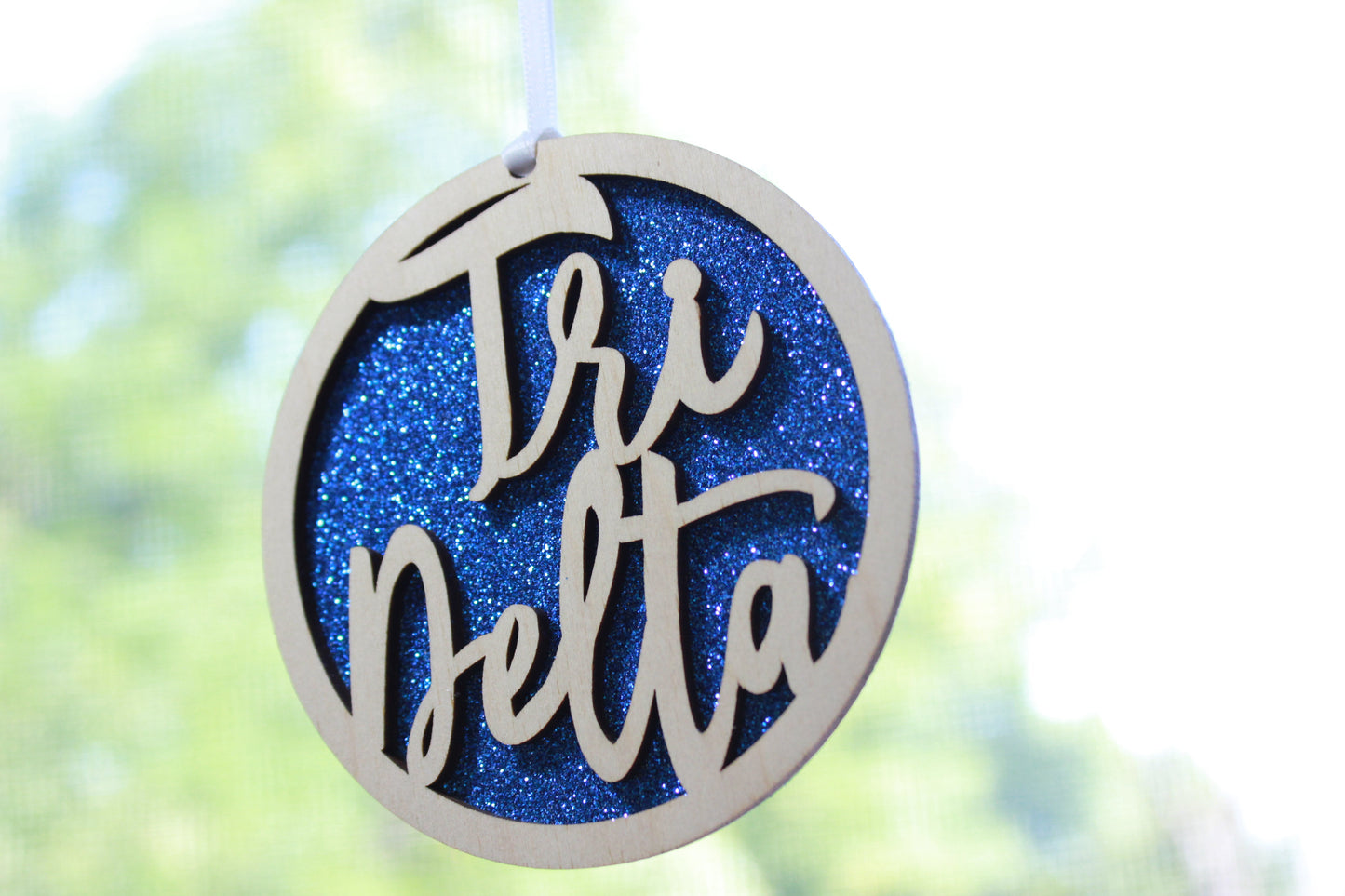 Delta Delta Delta - Laser Carved Ornament - 3" Round