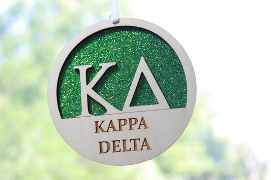 Kappa Delta - Laser Carved Ornament - 3" Round