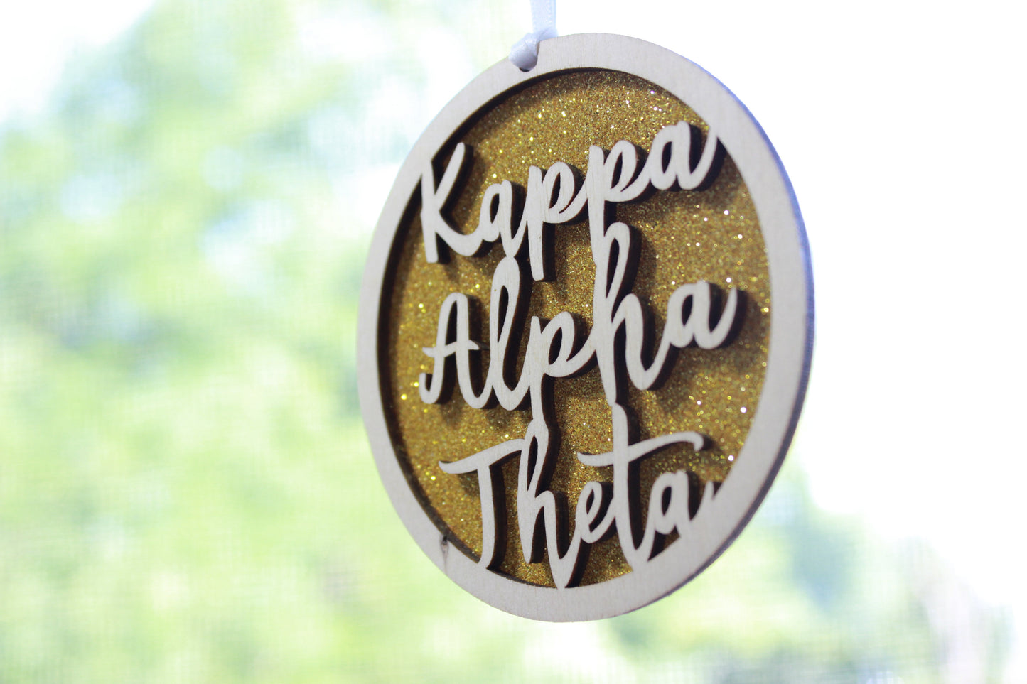 Kappa Alpha Theta - Laser Carved Ornament - 3" Round