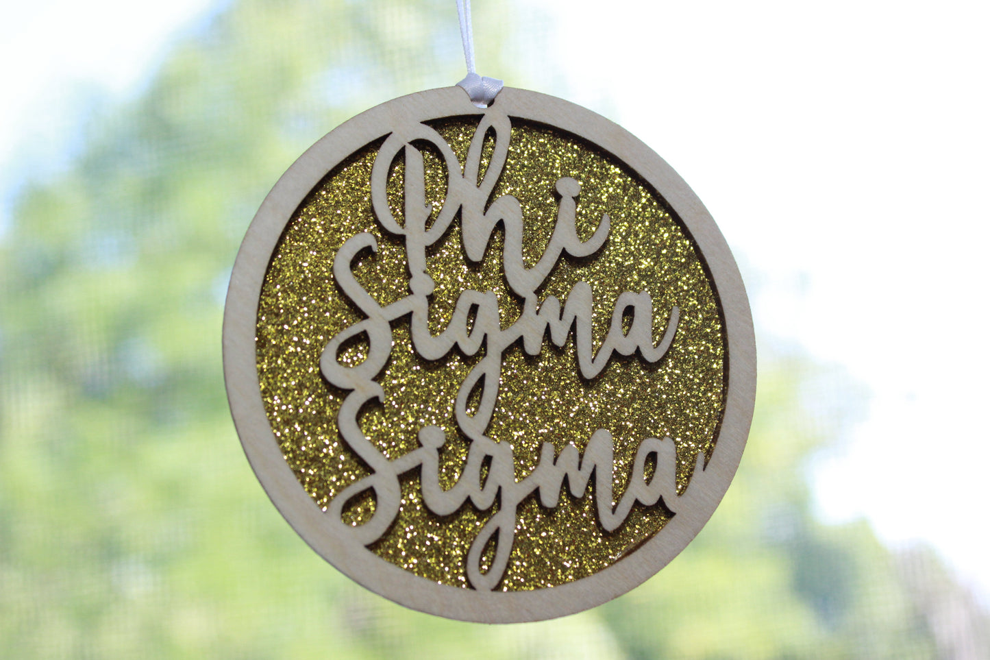 Phi Sigma Sigma - Laser Carved Ornament - 3" Round