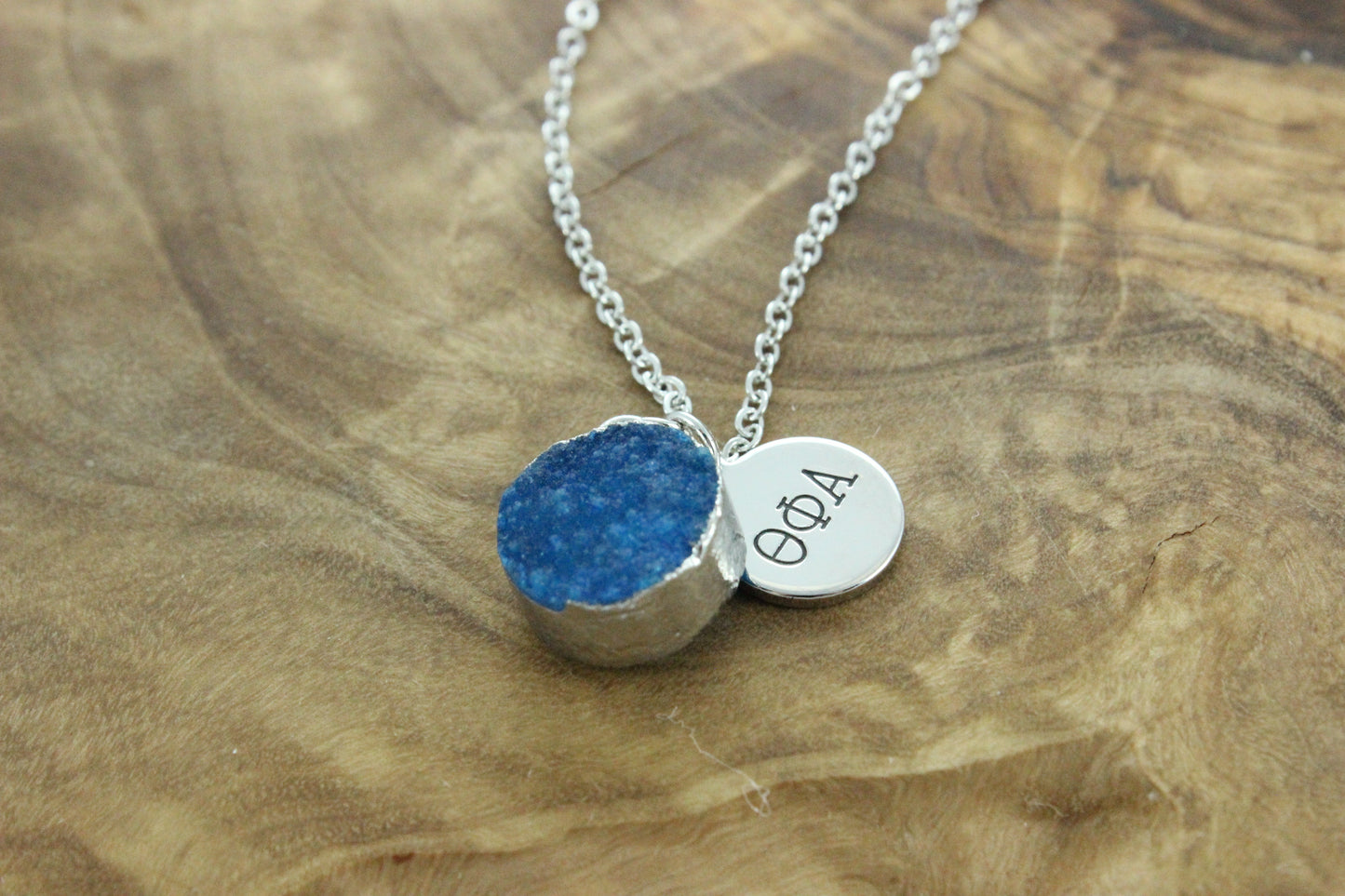 Theta Phi Alpha Sisterhood Druzy Necklace