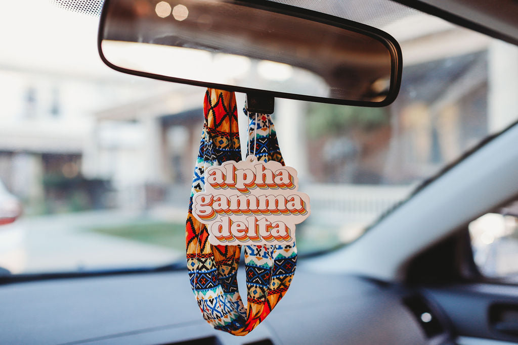 Alpha Gamma Delta Retro Air Freshener - Virginia Book Company