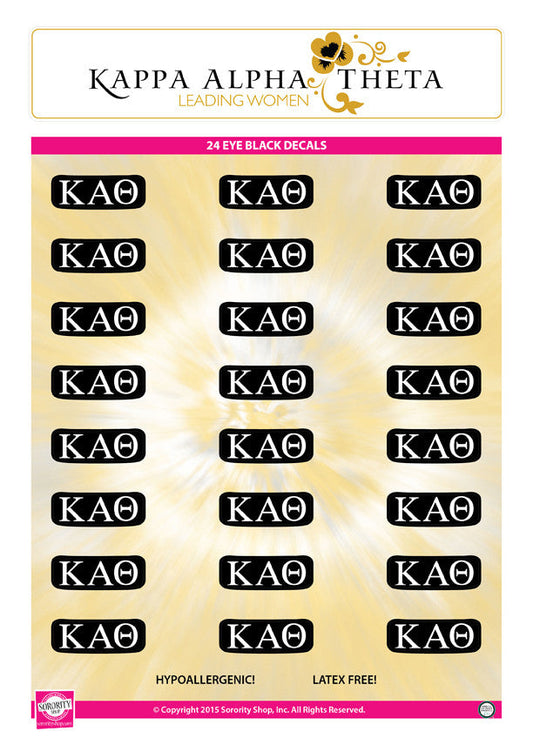 Kappa Alpha Theta Eye Black Decals