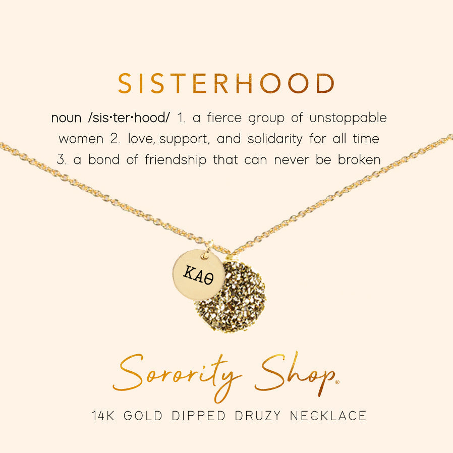 Kappa Alpha Theta Sisterhood Druzy Necklace