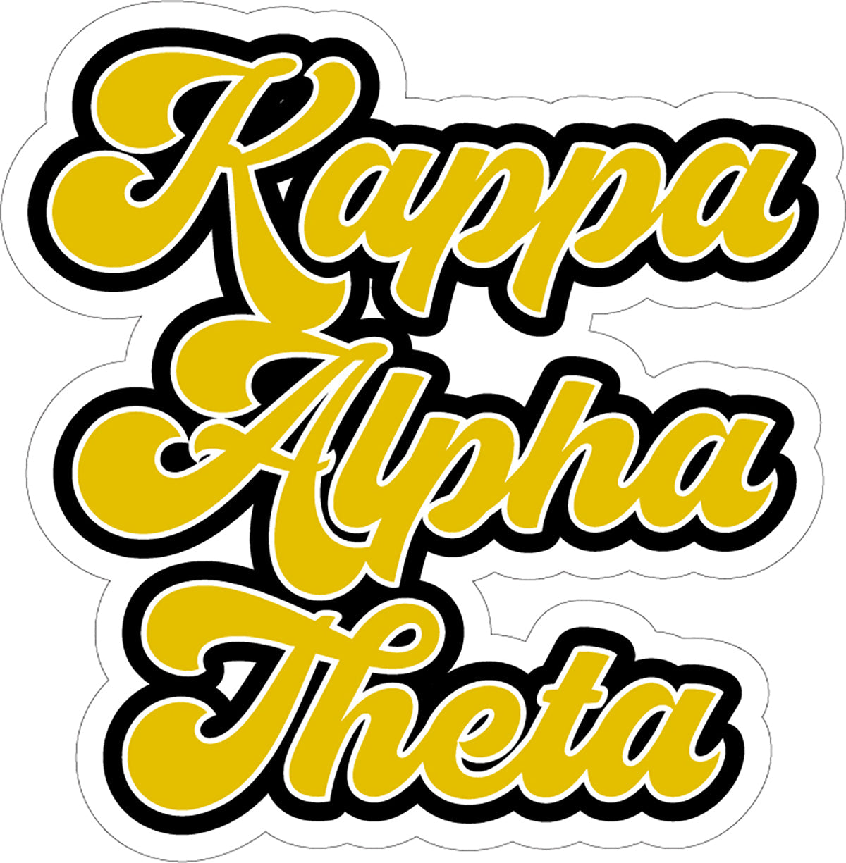 Kappa Alpha Theta Retro Sorority Car Magnet Set of 2