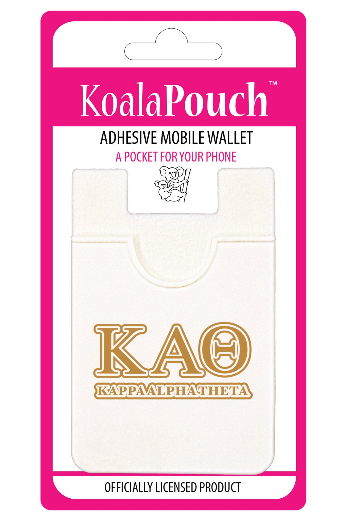 Kappa Alpha Theta Koala Pouch - Greek Letters Design - Phone Wallet