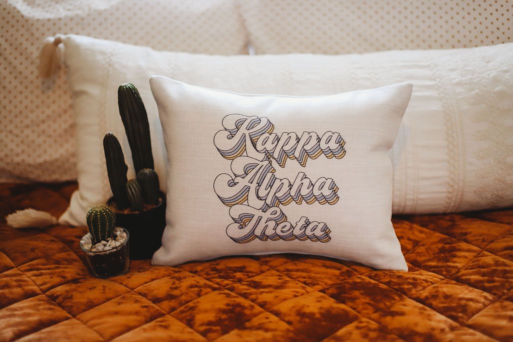 Kappa Alpha Theta Retro Throw Pillow