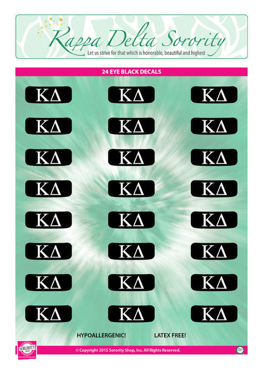 Kappa Delta Eye Black Decals