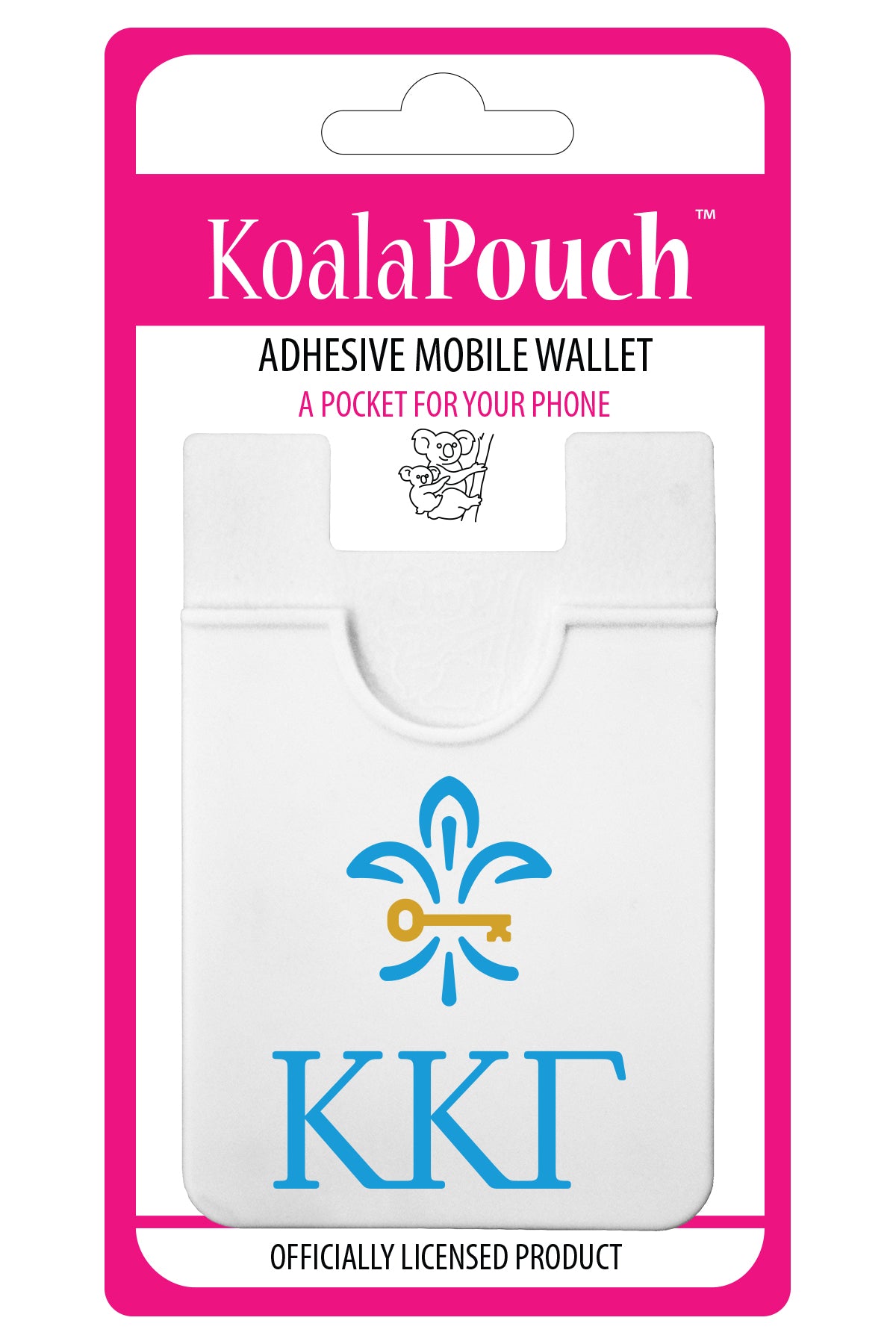 Kappa Kappa Gamma Logo Koala Pouch - Adhesive Phone Wallet