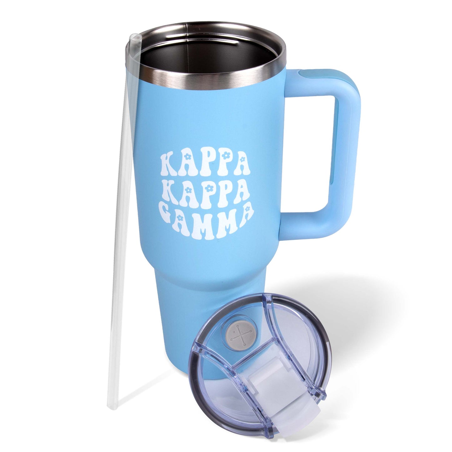 Kappa Kappa Gamma Tumbler - 40oz Stainless Steel with Handle