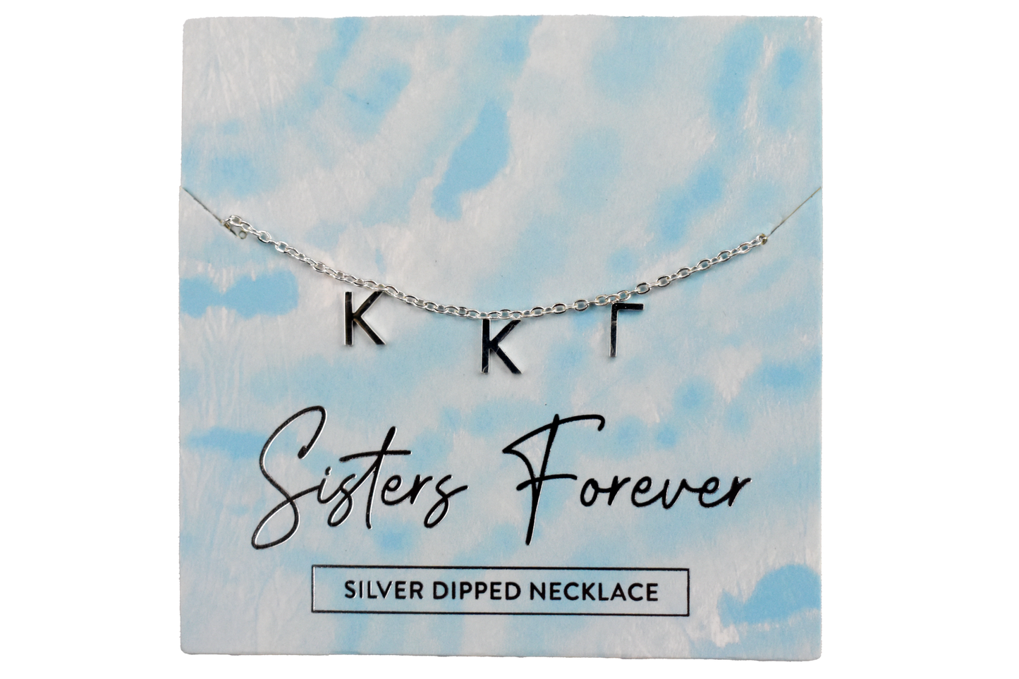 Kappa Kappa Gamma Silver Greek Letters Necklace