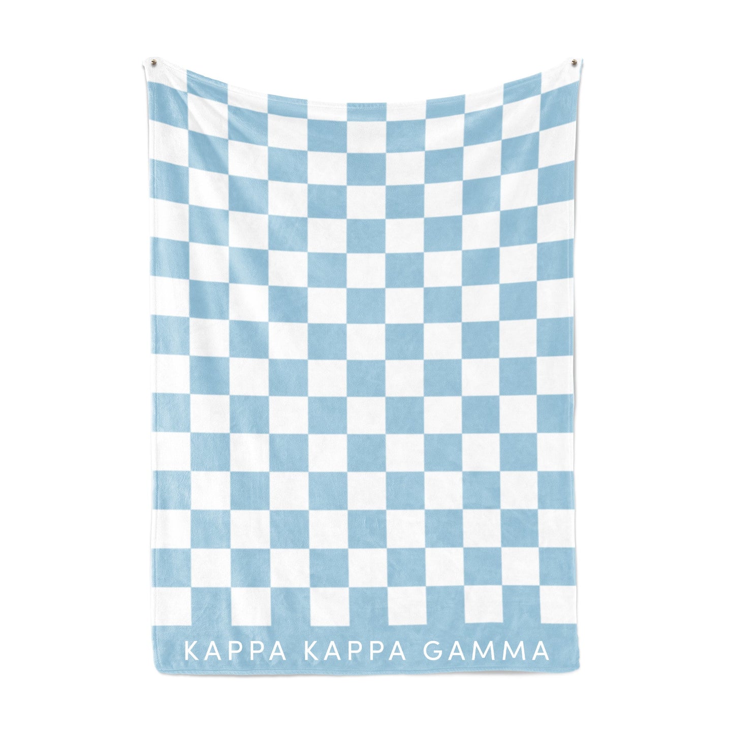 Kappa Kappa Gamma Blanket - Thick Checkered Sherpa Blanket